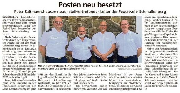 20230708 Sauerlandkurier Wehrleitung